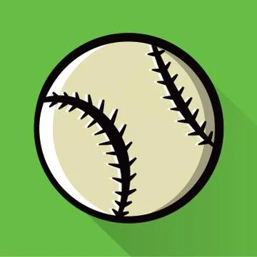 Single Baseball Icon Illustration Illustrazione stock
