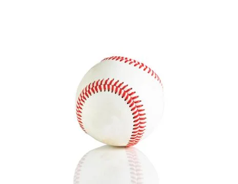 Single baseball isolated on a white background Stock Photos