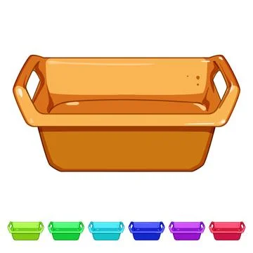 Single basin plastic cartoon vector graphic Stock Illustration