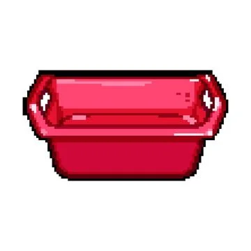 Single basin plastic pixel art vector illustration Stock Illustration
