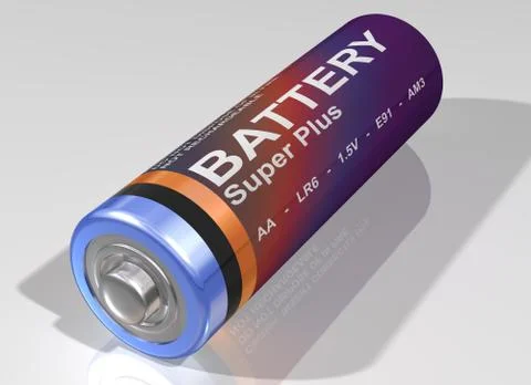 Single battery Stock Illustration