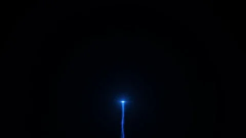 Single beautiful blue firework against dark background Stock Footage 81352035