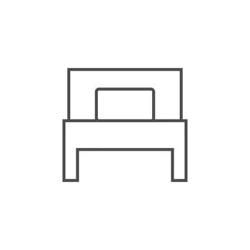 Single bed icon. Element for mobile concept and web apps. Thin line icon for Stock Illustration
