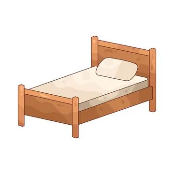 Single Bed illustration Stock Illustration