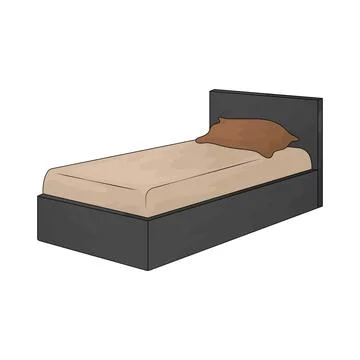 Single Bed illustration Ilustración de archivo