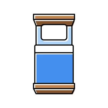 Single bed top view color icon vector illustration Stock Illustration