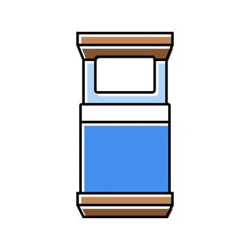 Single bed top view color icon vector illustration Stock Illustration