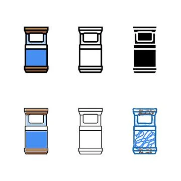 Single bed top view color icon styleset vector イラスト素材