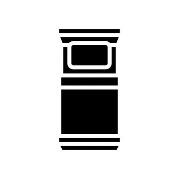 Single bed top view glyph icon vector illustration Stock Illustration