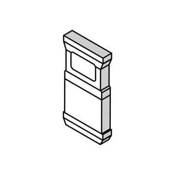 Single bed top view isometric icon vector illustration Stock Illustration