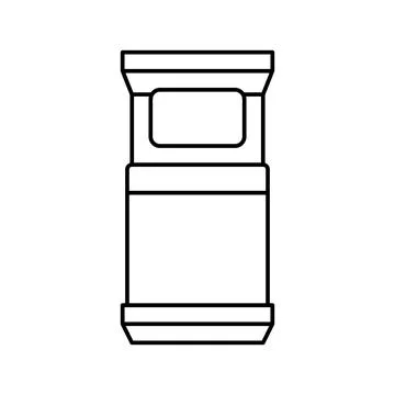 Single bed top view line icon vector illustration Stock Illustration