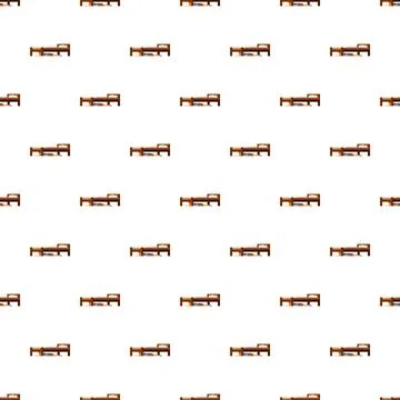 Single beds seamless pattern for bedroom design background 스톡 일러스트