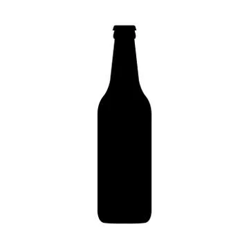 Single beer bottle isolated on a white background Illustrazione stock