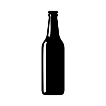 Single beer bottle isolated on a white background Illustrazione stock
