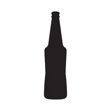 Single beer bottle isolated on a white background Illustrazione stock