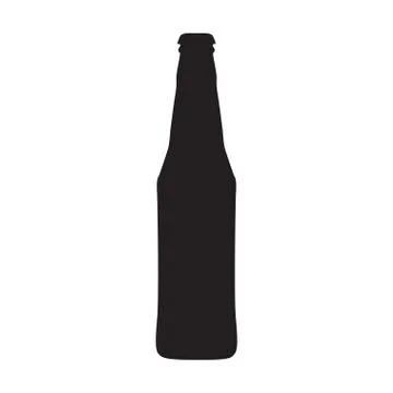 Single beer bottle isolated on a white background Stock Illustration