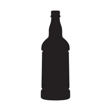 Single beer bottle isolated on a white background Stock Illustration