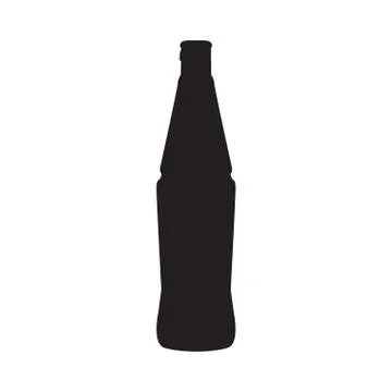 Single beer bottle isolated on a white background Stock Illustration