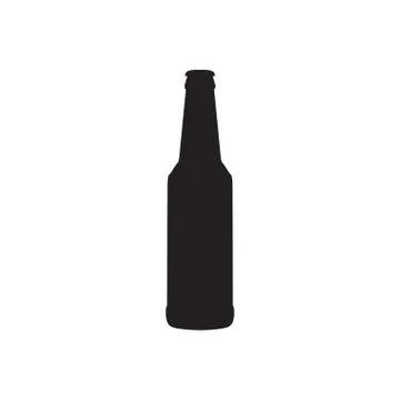 Single beer bottle isolated on a white background Stock Illustration