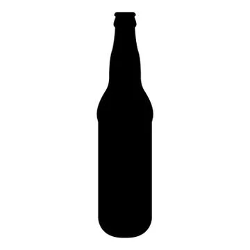 Single beer bottle isolated on a white background Stock Illustration