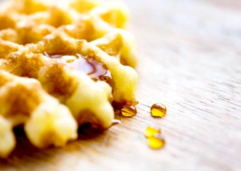 Single Belgium waffles Stock Photos