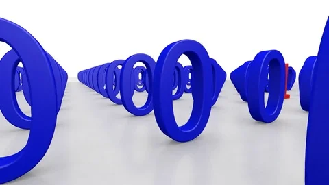 Single Binary Number 1 with a camera move through many 0 to it (3d rendering) Stock Footage 82797375