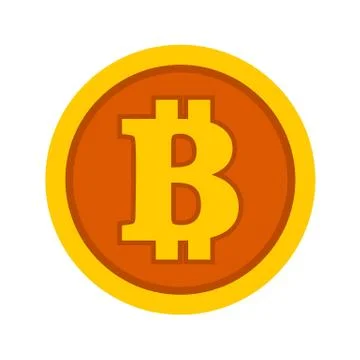 Single Bitcoin Coin Vector Illustration Graphic Stock Illustration