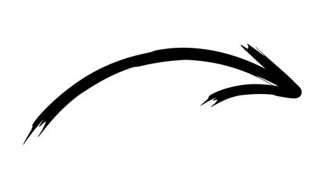 Single black arrow Stock Illustration