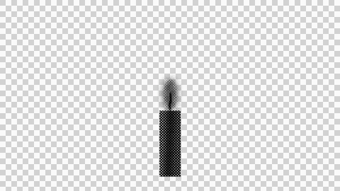 Single black candle isolated on transparent background. Minimal spiritual s.. Stock Illustration