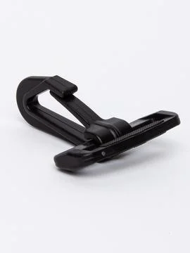 Single black carabiner hook variant Stock Photos