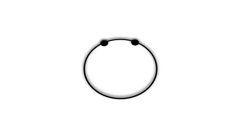 Single black Circle with Two Dots and Shadow Effect on White Background abs.. Stock Footage 330476047