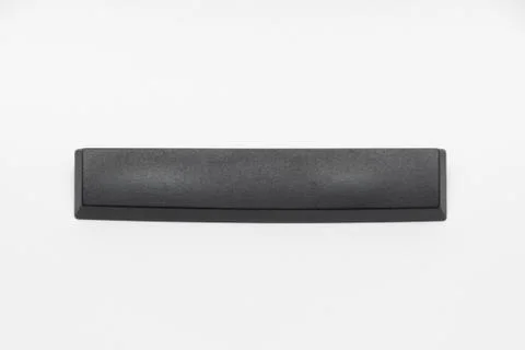 Single black keys of keyboard with different letters spacebar Stock-Fotos