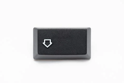 Single black keys of keyboard with different letters caps lock Stock Photos