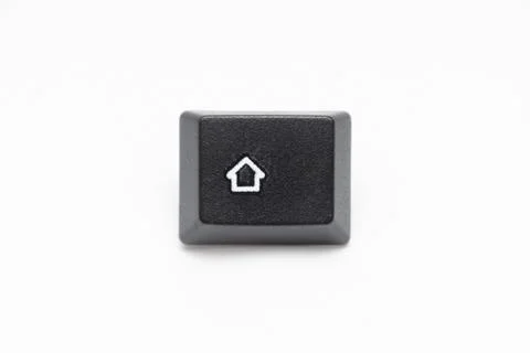 Single black keys of keyboard with different letters shift left Stock Photos