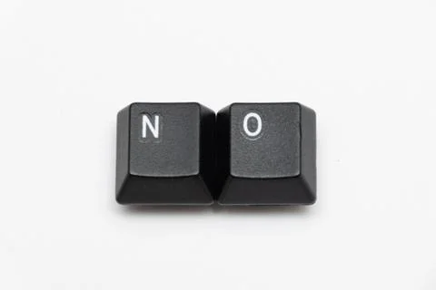 Single black keys of keyboard with different letters NO Stock Photos