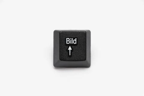 Single black keys of keyboard with different letters pic up Stock Photos