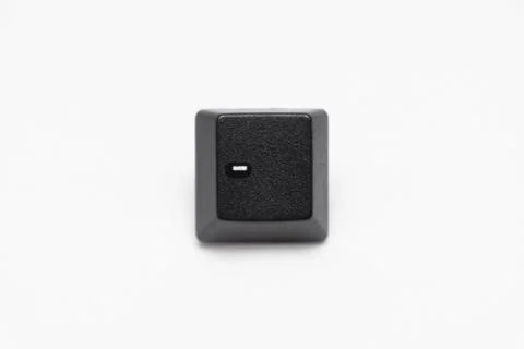 Single black keys of keyboard with different letters minus Stock Photos
