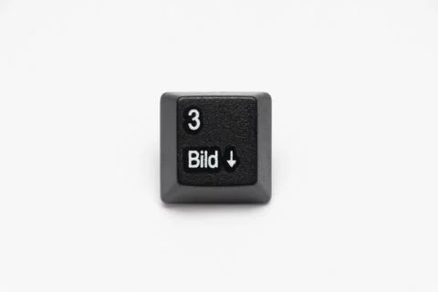 Single black keys of keyboard with different letters three Stock Photos