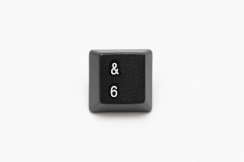 Single black keys of keyboard with different letters 6 Stock Photos