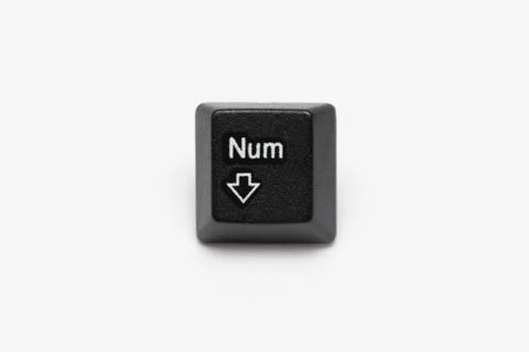 Single black keys of keyboard with different letters no lock Stock Photos