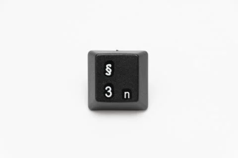 Single black keys of keyboard with different letters 3 Stock Photos