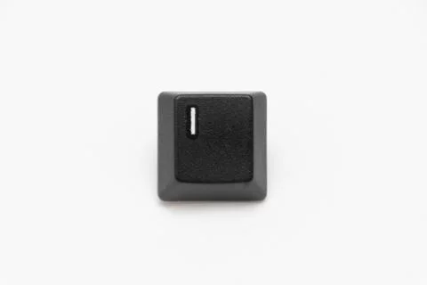 Single black keys of keyboard with different letters I Foto stock
