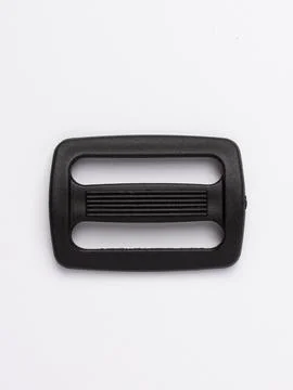 Single black rectangular slide buckle Stock Photos