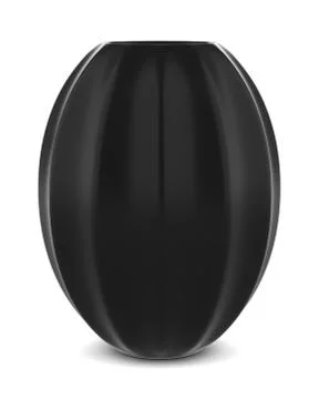 Single black vase isolated on white background Stock Illustration