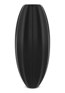 Single black vase isolated on white background Stock Illustration