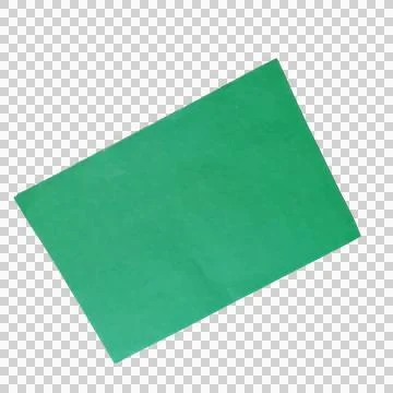 Single blank green rectangular paper sheet isolated on surface Фото