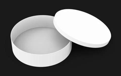 Single blank round box Illustrazione stock