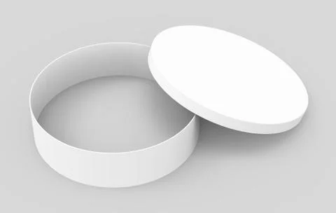 Single blank round box Stock-Illustration