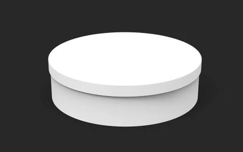 Single blank round box 스톡 일러스트
