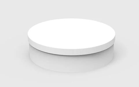 Single blank round box Stock Illustration